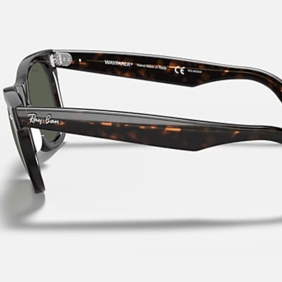 Ray-Ban RB2140 Original Wayfarer Tortoise Green Polarized 50-22 - Picture 2 of 4